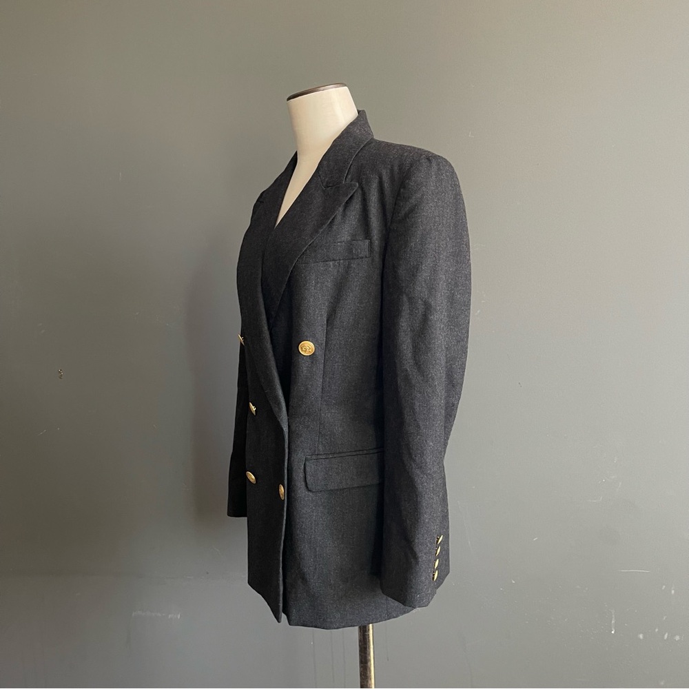 Talbots Wool Blazer Gold Button Double Breasted T… - image 4